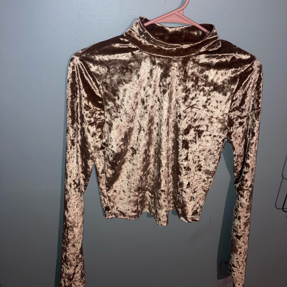 Velvet Croped Tee